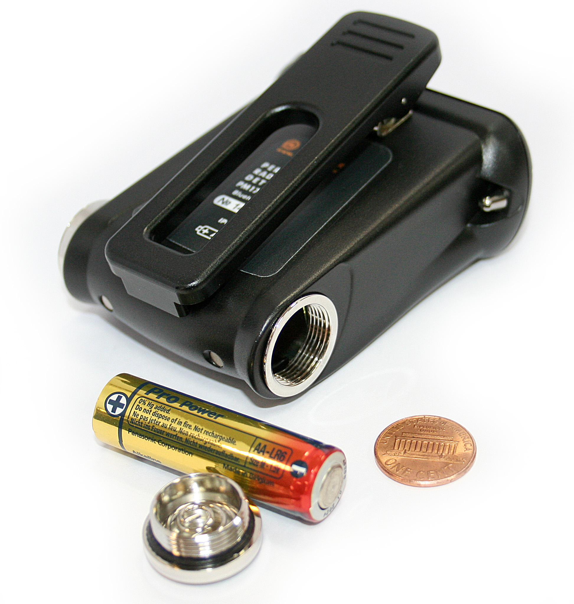 Detector de radiació PM1703 amb tapa de pila