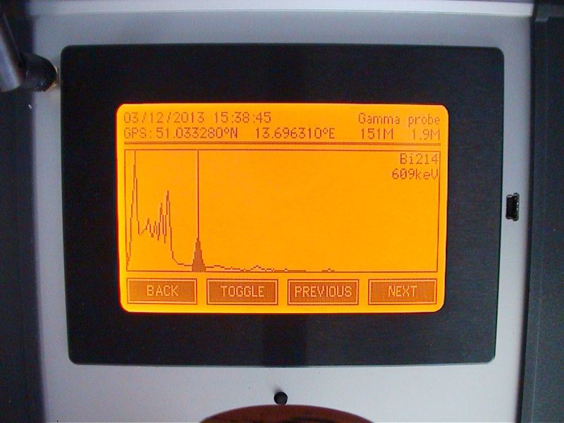 NUCSCOUT espectro radiacion gamma