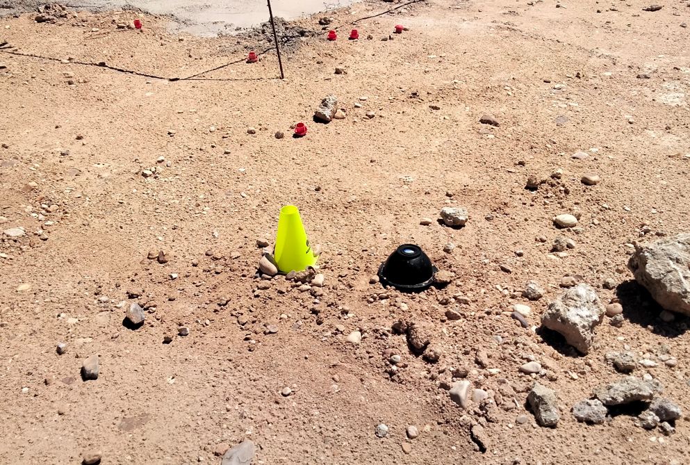 medición radon en el suelo